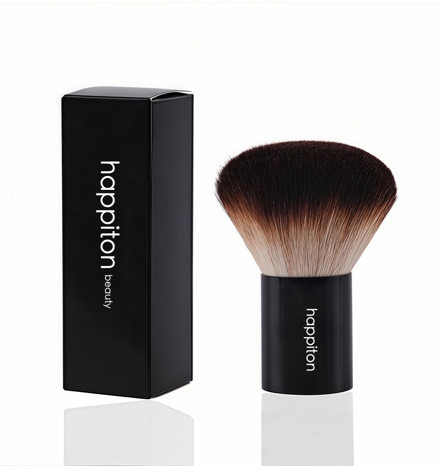 HAPPITON Kabuki Face Brush for Powder Foundation & Blush Blending & Buffing with Aluminum Handle
