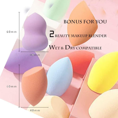 NEVSETPO Makeup Brushes, Quality Make Up Brushes 28Pcs Makeup Brushes Set Professional & Beginner Make-up Sets & Case, Brushes & Sponges,Travel-Friendly Roll-up Beauty Gift Sets for Women, PINK